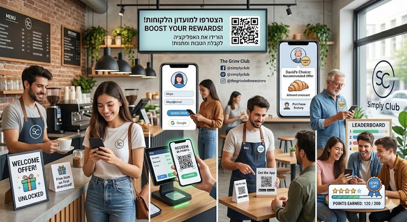 איך לעודד לקוחות להוריד ולהשתמש באפליקציית מועדון הלקוחות שלך סימפלי קלאב